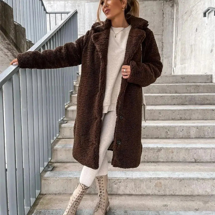 Seraphina | Elegante abrigo de lana teddy