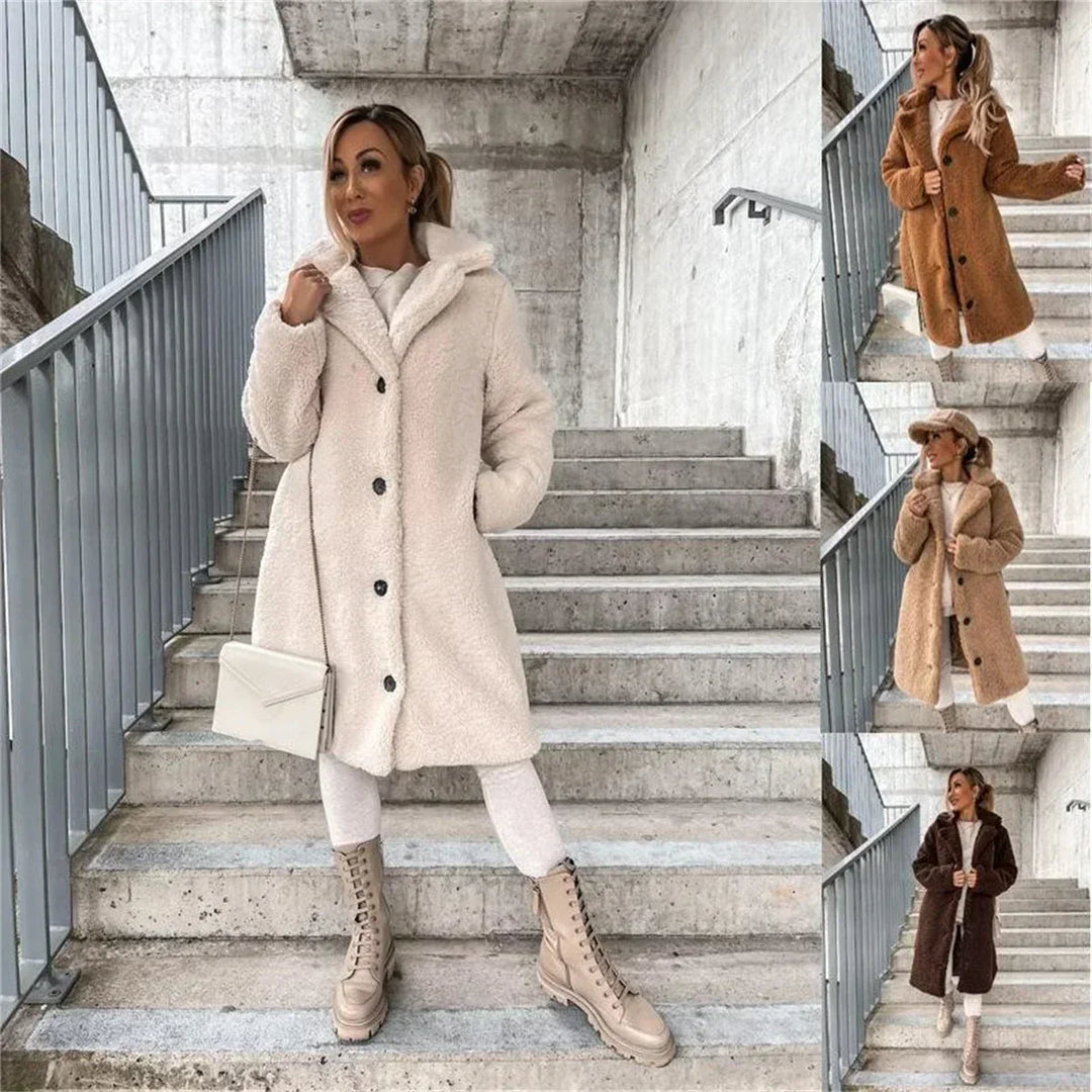 Seraphina | Elegante abrigo de lana teddy