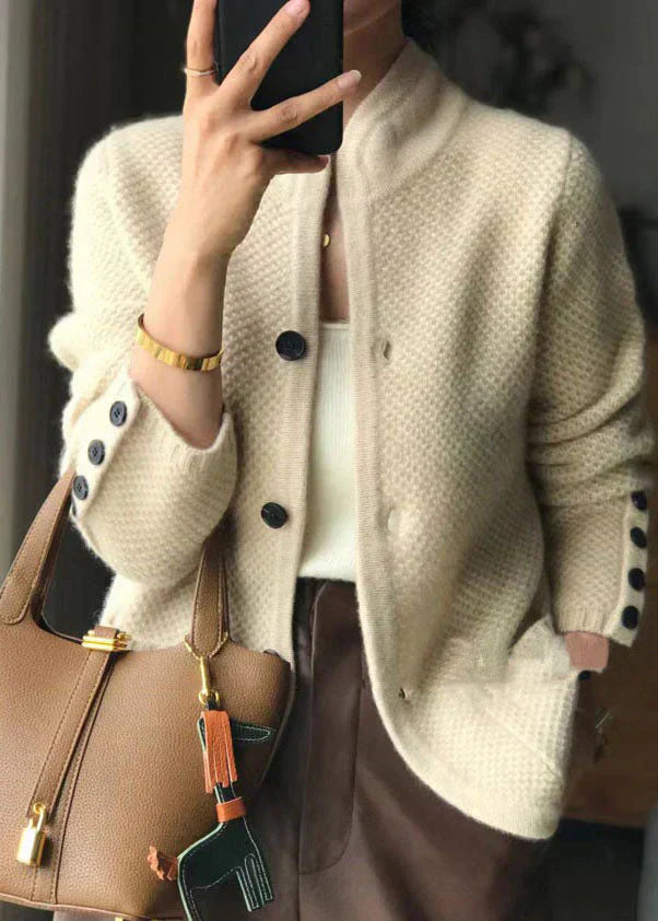 Claire | Chaqueta de punto de mezcla de lana con botones