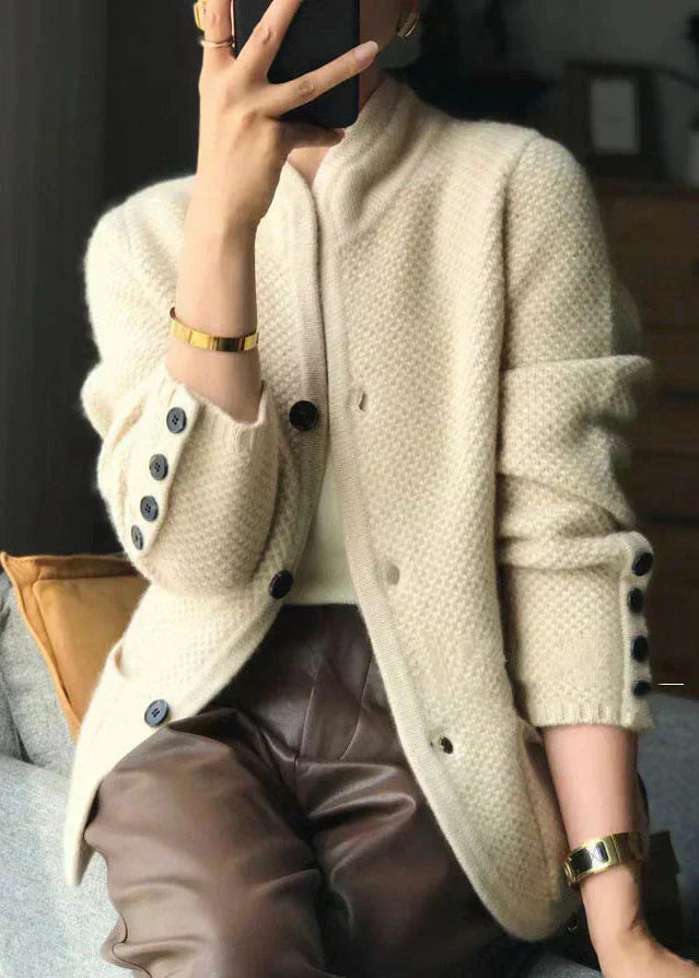 Claire | Chaqueta de punto de mezcla de lana con botones