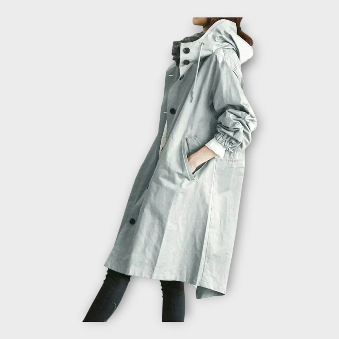 Abrigo largo con diseño elegante