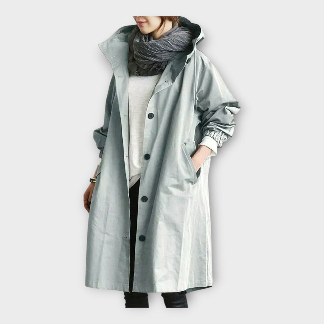 Abrigo largo con diseño elegante