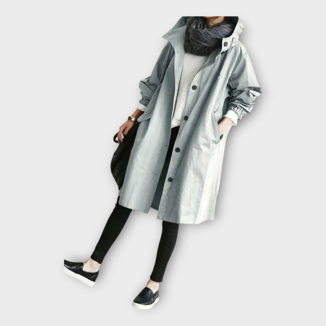 Abrigo largo con diseño elegante
