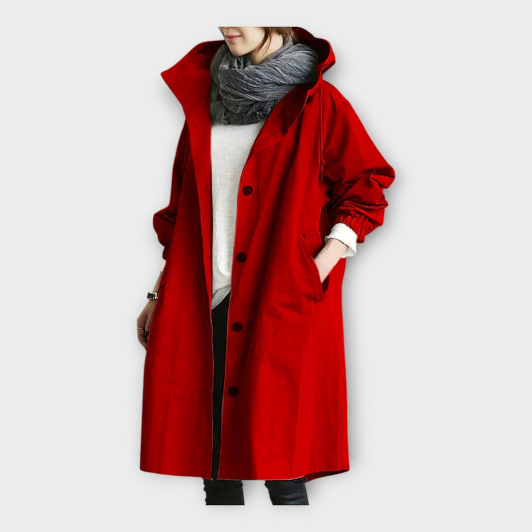 Abrigo largo con diseño elegante