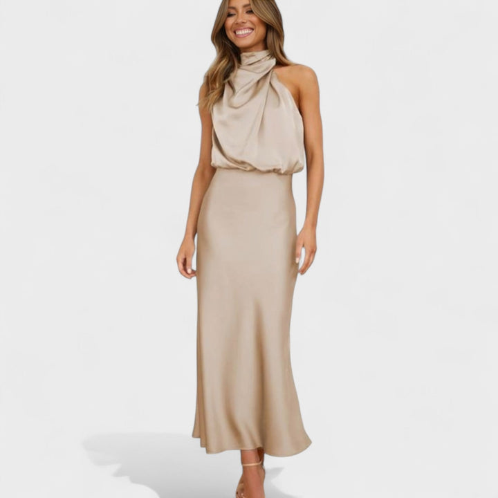 Alba - Vestido de Saten Elegante