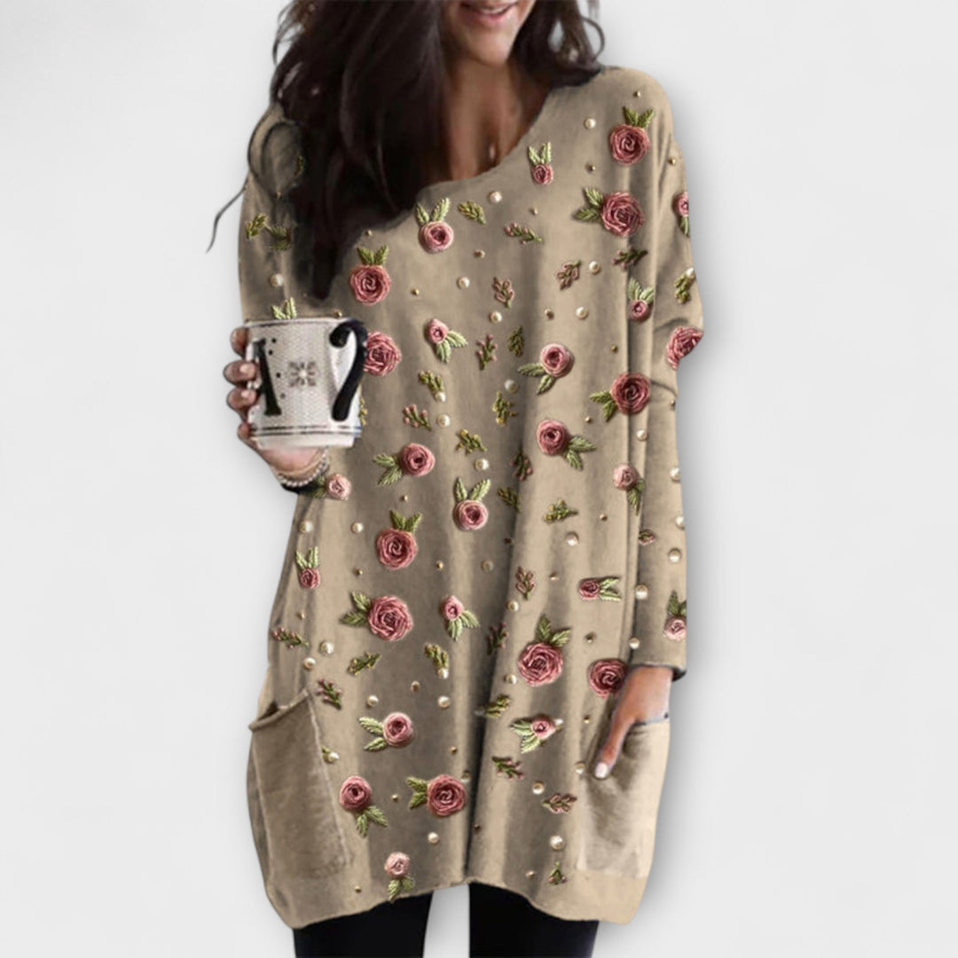 Leila - Túnica con Estampado Rosa