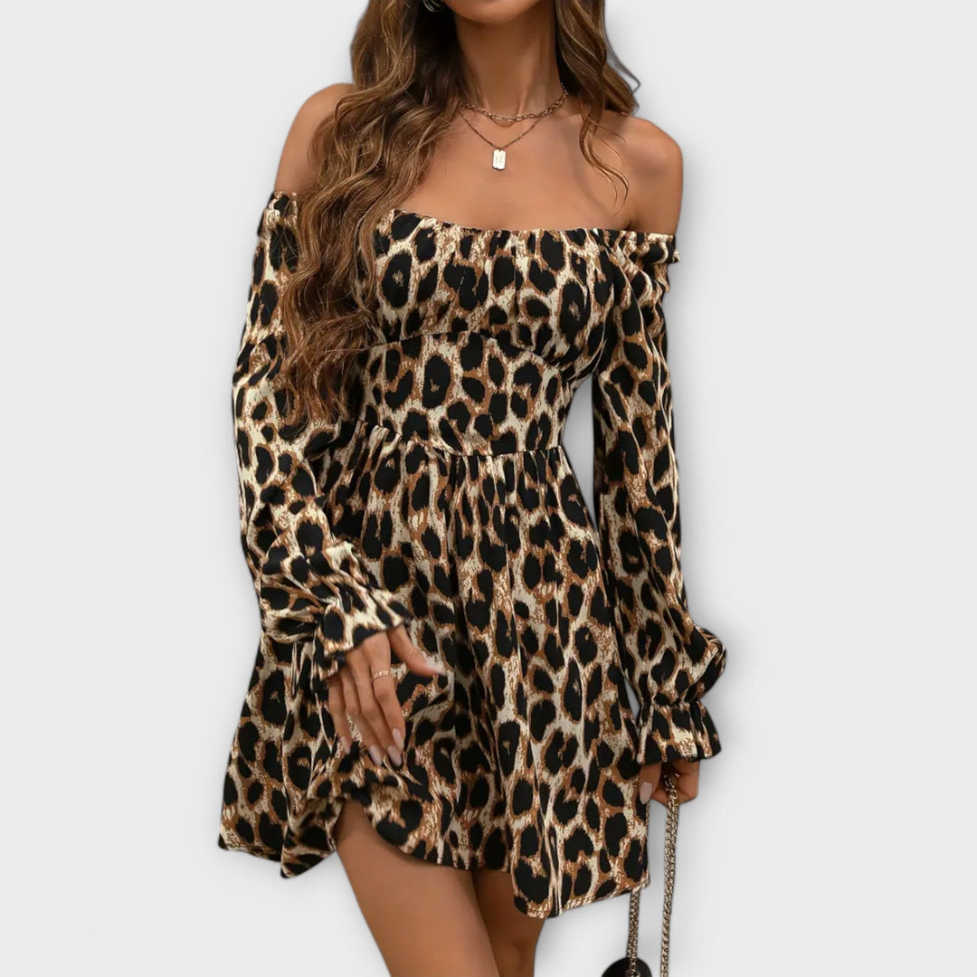 Sara | Vestido con estampado de leopardo encantador