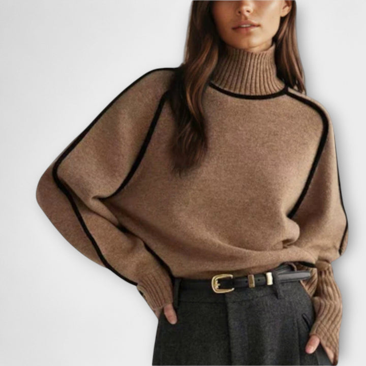 Emilie | Suéter suave y elegante con cuello alto