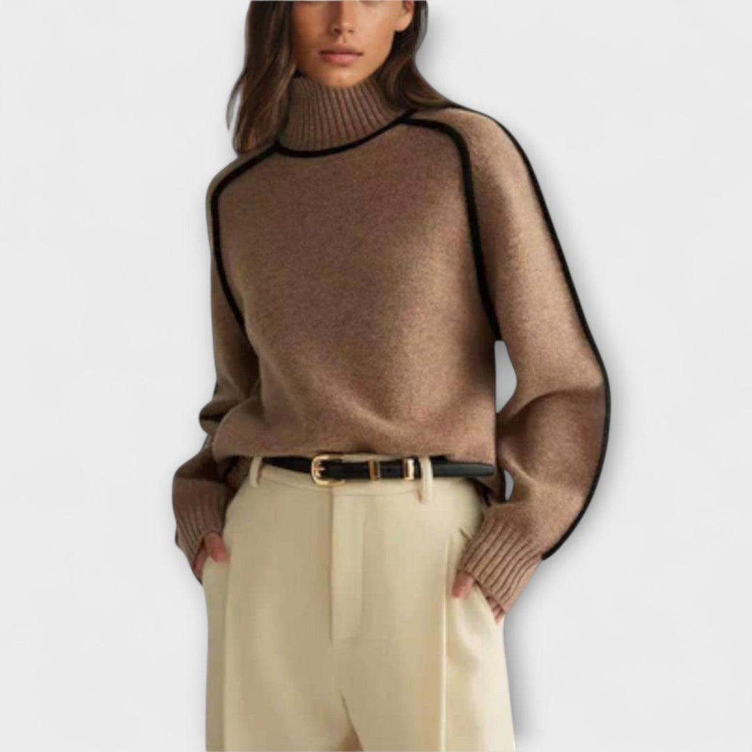 Emilie | Suéter suave y elegante con cuello alto