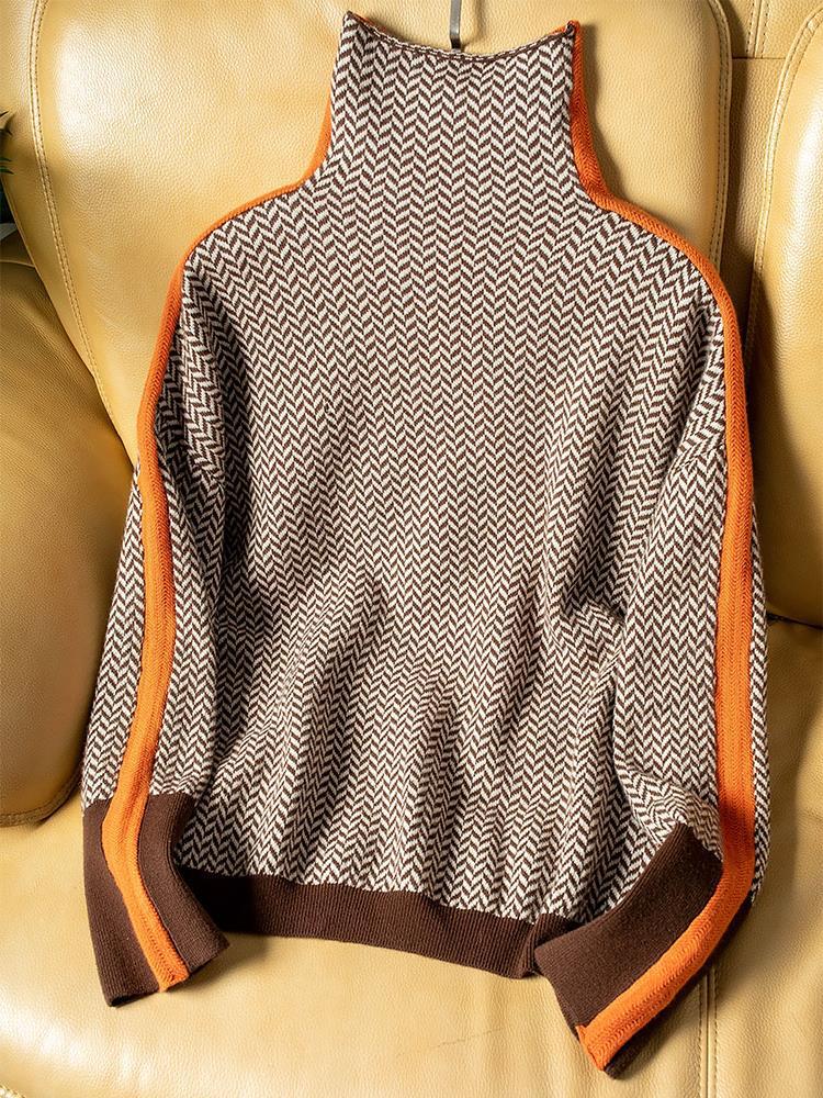 Vera | Jersey de cuello alto con costura alta