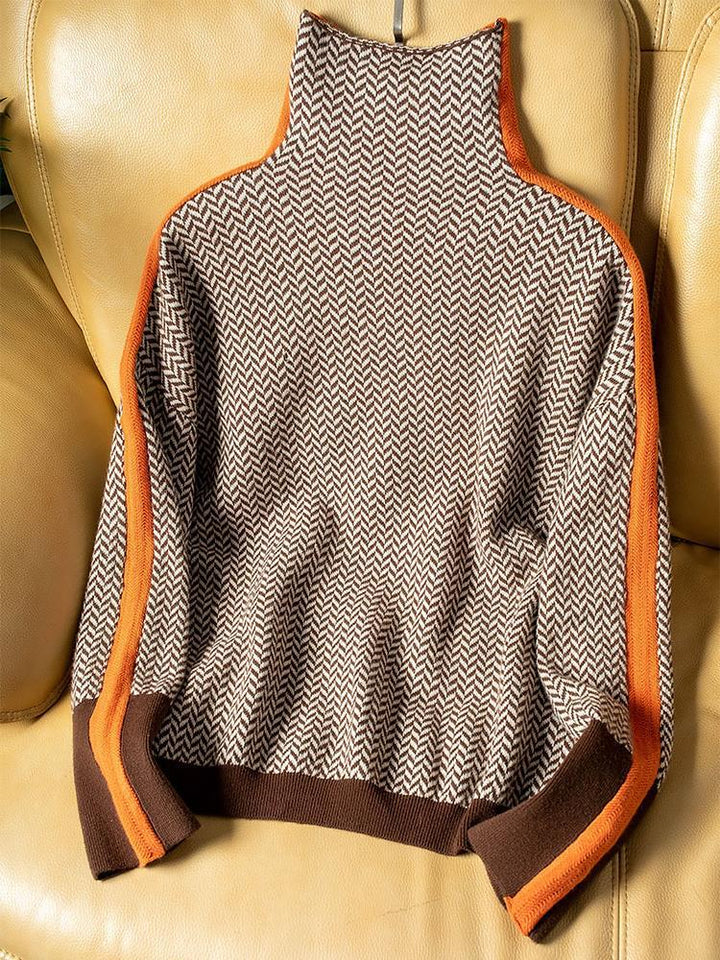 Vera | Jersey de cuello alto con costura alta