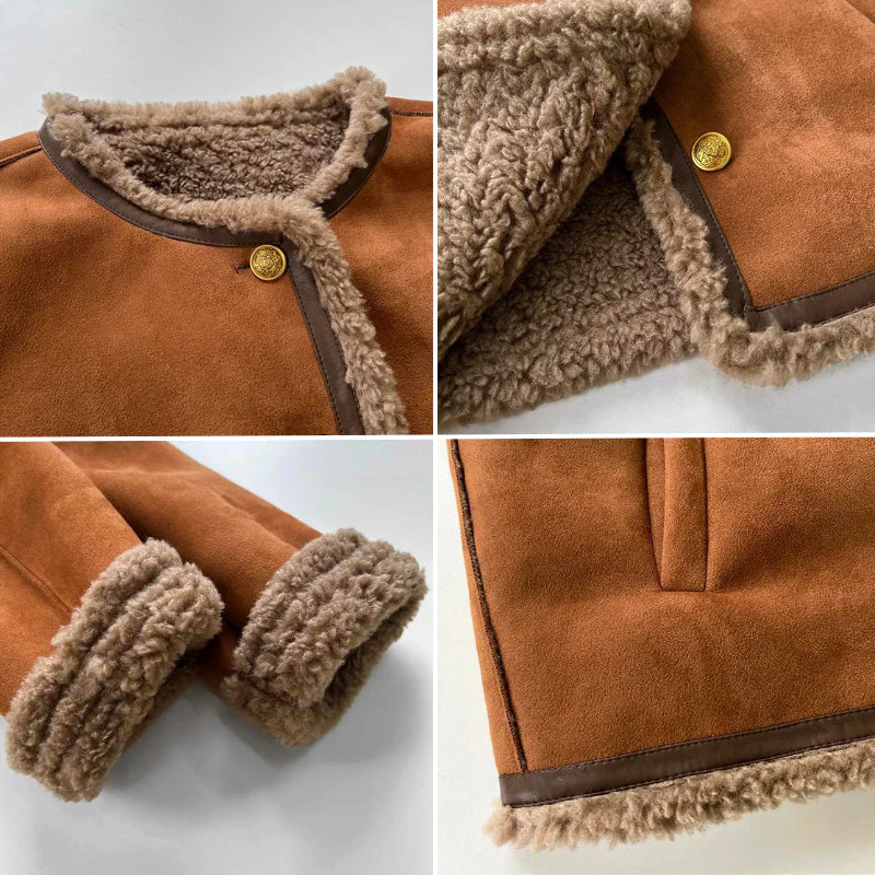 Regina | Chaqueta con botones y forro de pelo cálido