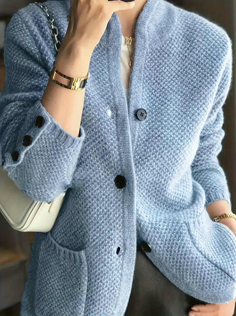 Claire | Chaqueta de punto de mezcla de lana con botones