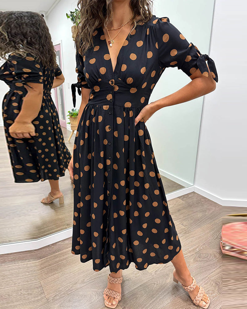 Monica | Vestido Elegante de Lunares