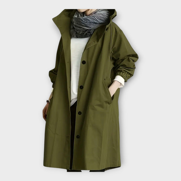Abrigo largo con diseño elegante