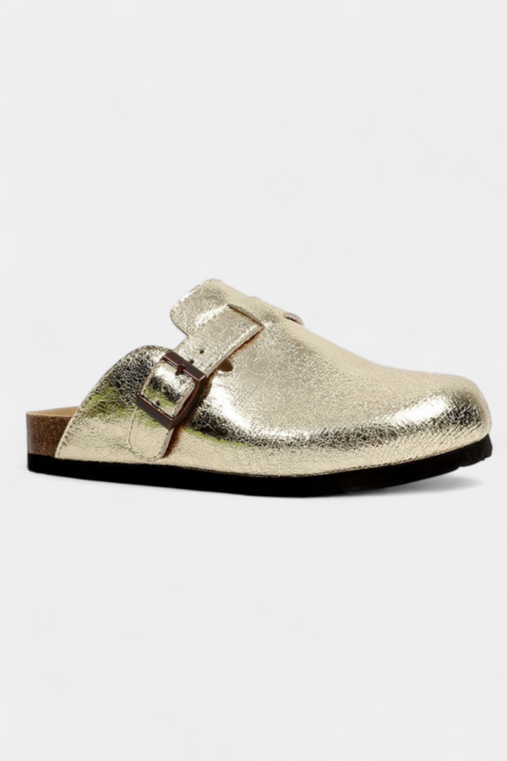 Aubree | Zuecos Unisex de Gamuza con Hebilla Ajustable