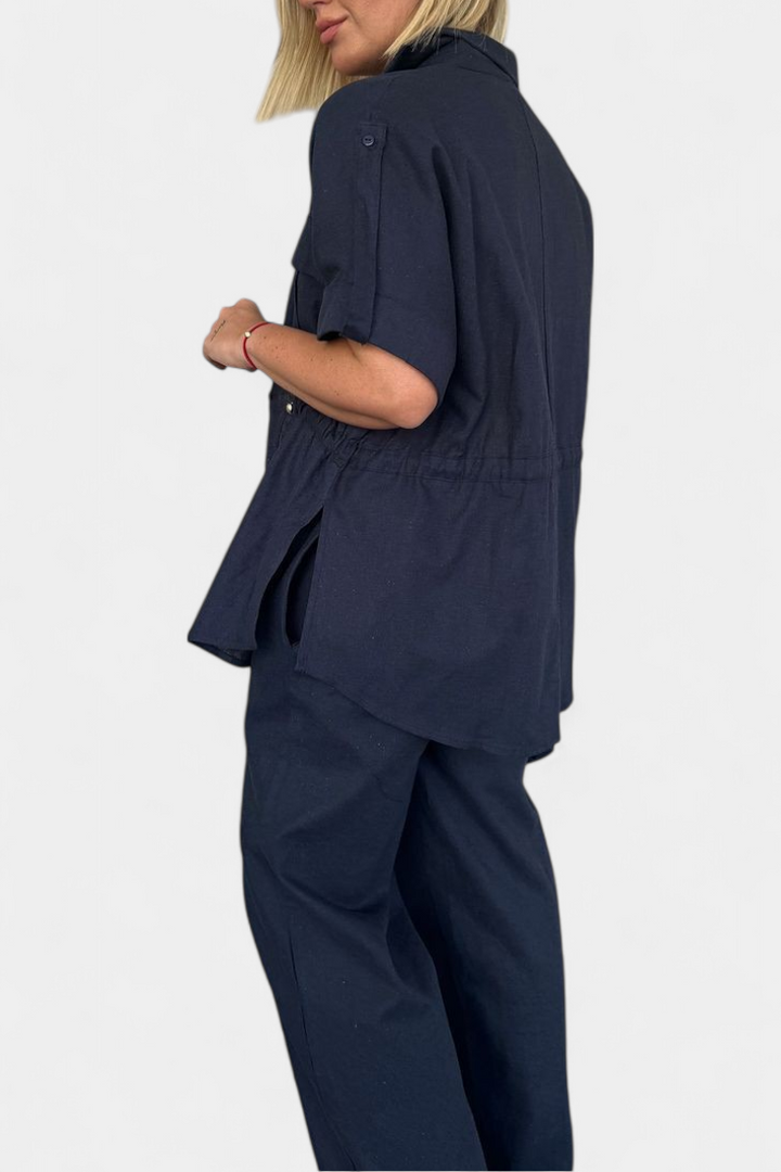 Lani | Conjunto Relaxed de Camisa y Pantalones de Algodón y Lino