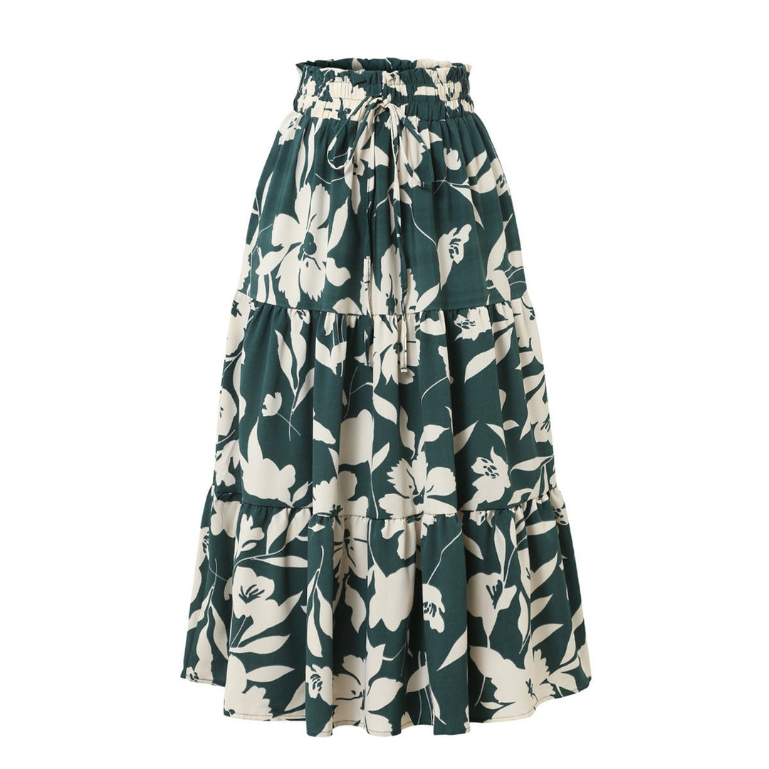 Sole | Falda midi con estampado floral y plisados - Camila