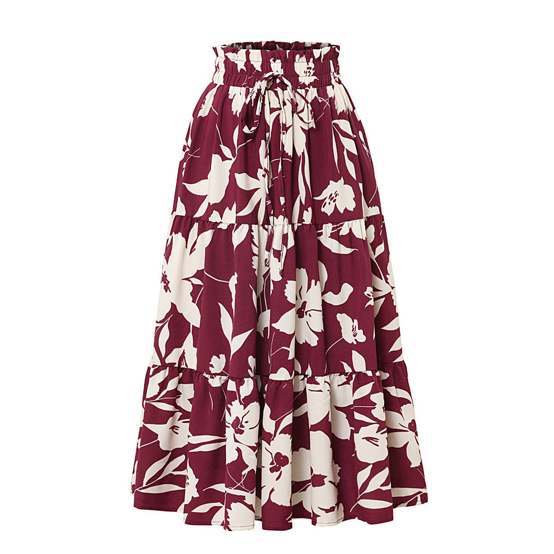 Sole | Falda midi con estampado floral y plisados - Camila