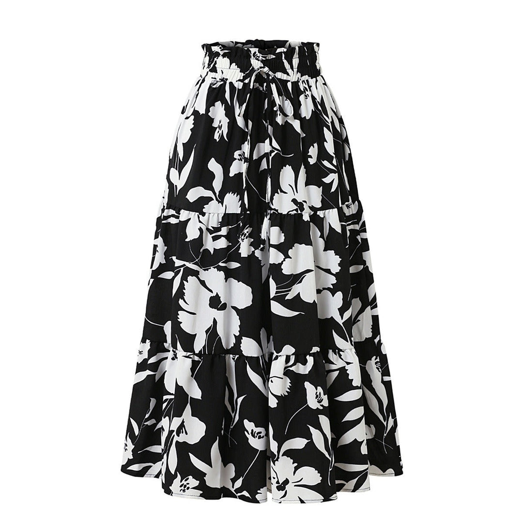 Sole | Falda midi con estampado floral y plisados - Camila