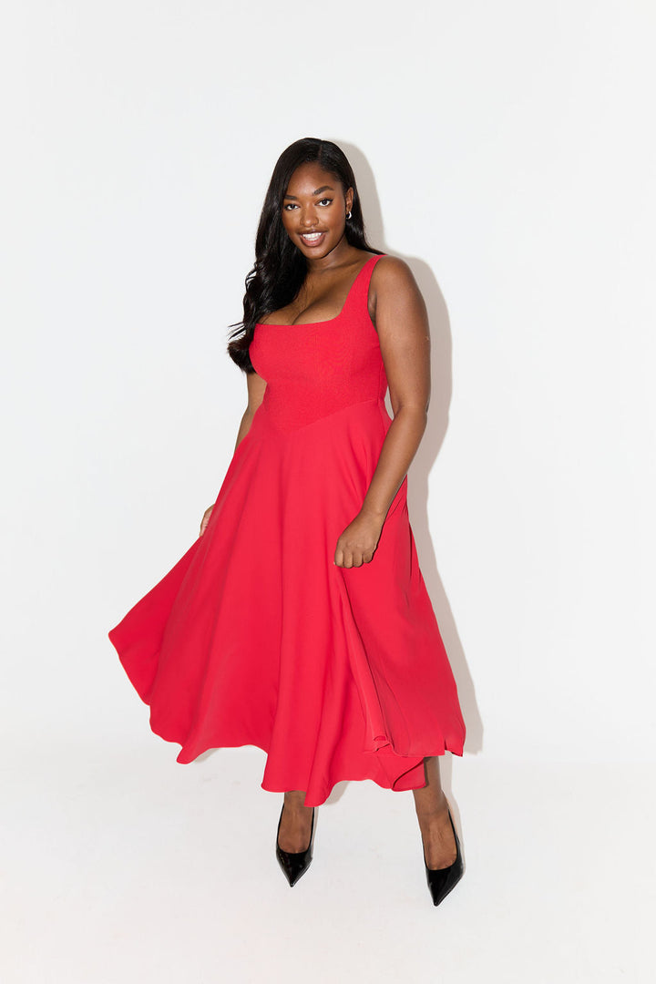 Amélia | Vestido Midi Atemporal y Fluido