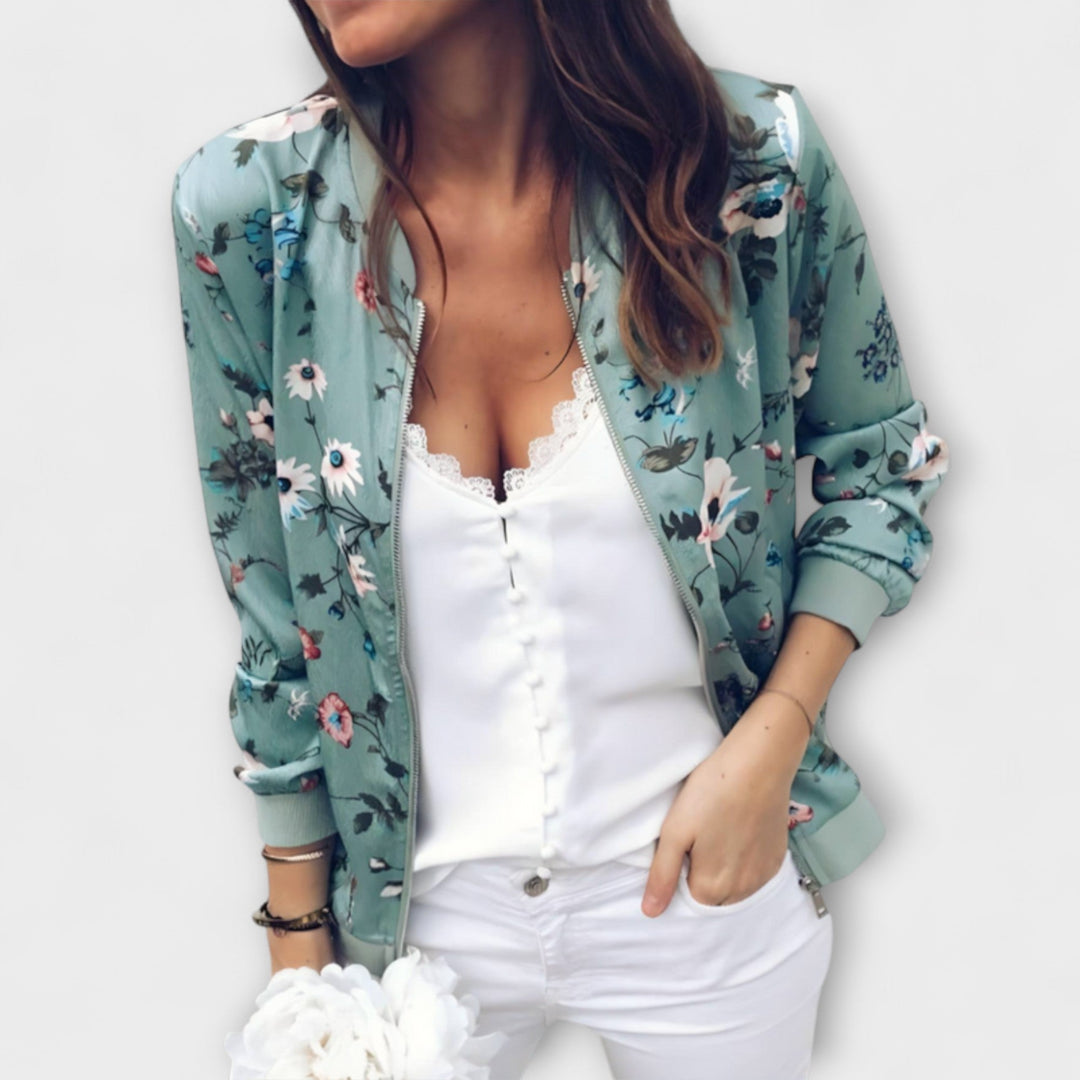 Kaelin - Chaqueta bómber con estilo y flores
