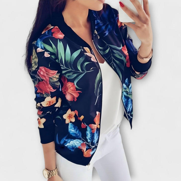 Kaelin - Chaqueta bómber con estilo y flores