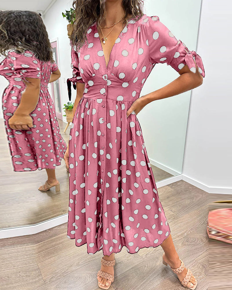 Monica | Vestido Elegante de Lunares