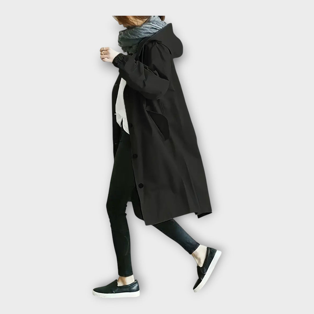 Abrigo largo con diseño elegante