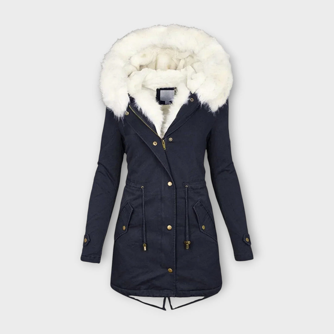 Ivara | Chaqueta de Invierno Impermeable y Forrada con Piel