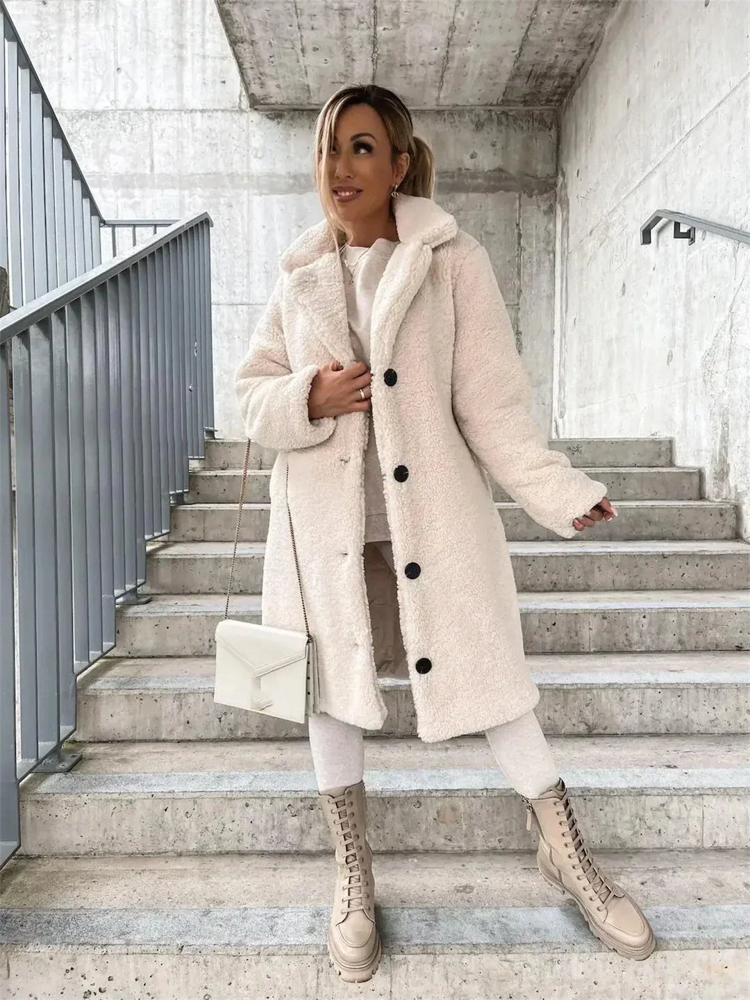 Seraphina | Elegante abrigo de lana teddy