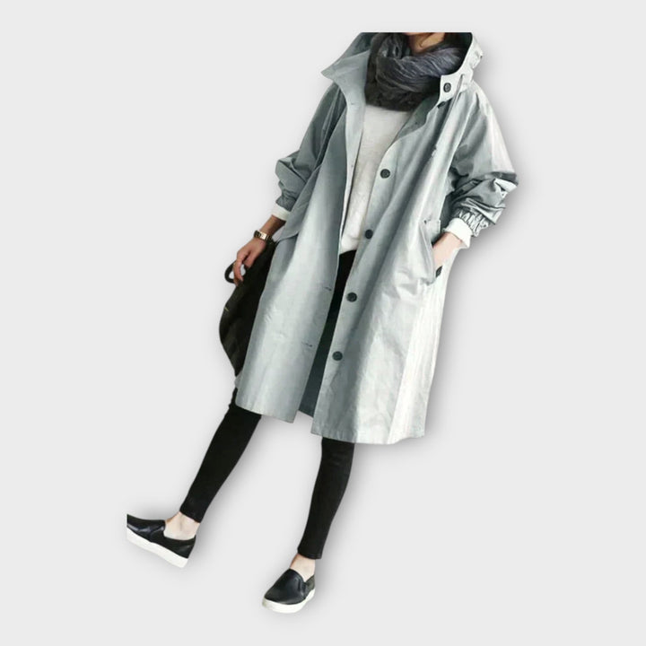 Abrigo largo con diseño elegante