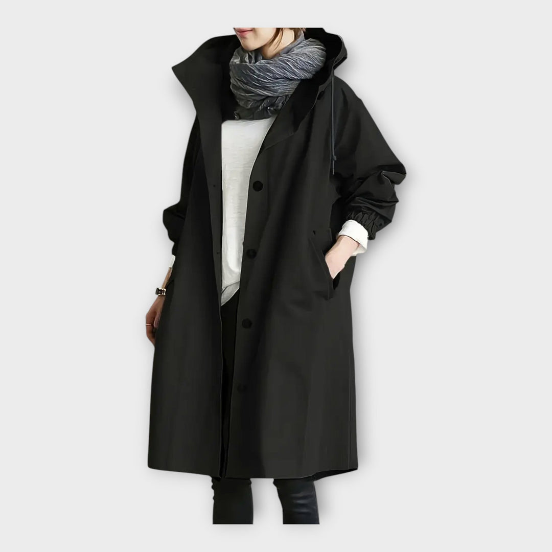 Abrigo largo con diseño elegante