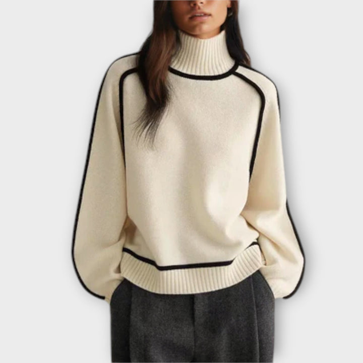 Emilie | Suéter suave y elegante con cuello alto