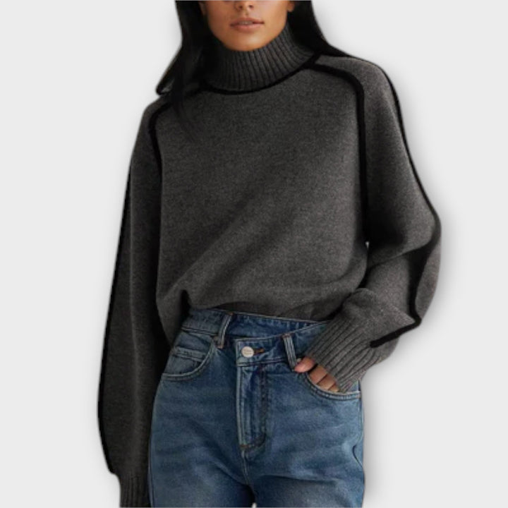 Emilie | Suéter suave y elegante con cuello alto