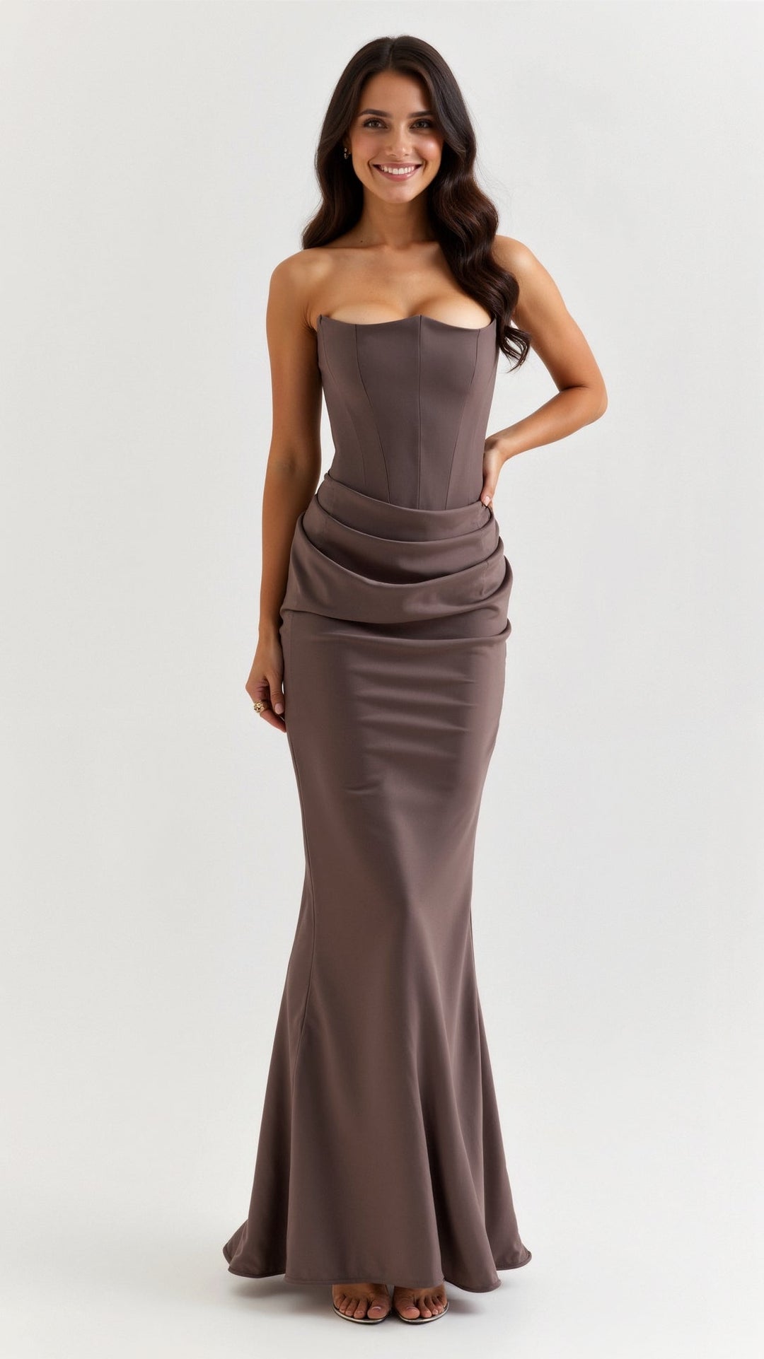 Esmeralda | Vestido largo Fiorella con corsé